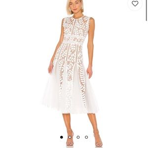 Saba Blanc Midi Dress in White - Bronx and Banco - worn ONCE
